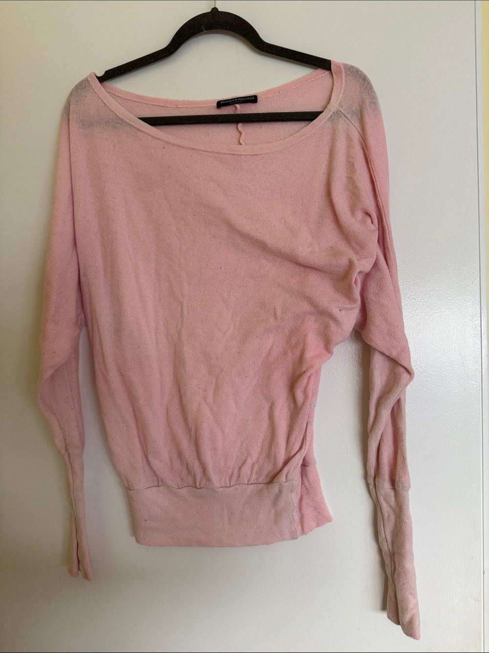 Brandy Melville Light Pink Long Sleeve Top